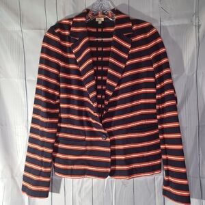 J.Crew 100% cotton striped blazer